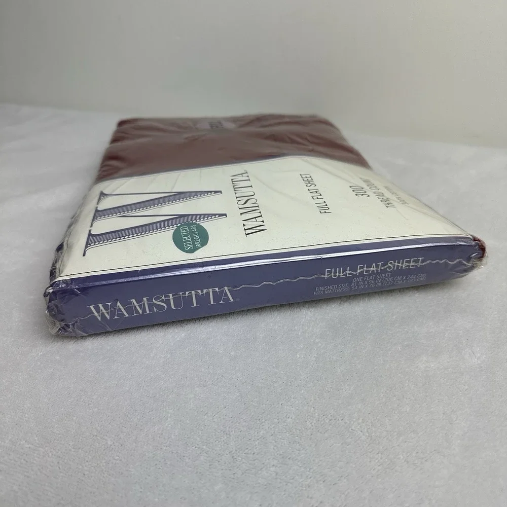 NEW Vintage Wamsutta Cotton Full Flat Sheet Selected Irregular Red NIP NWT USA